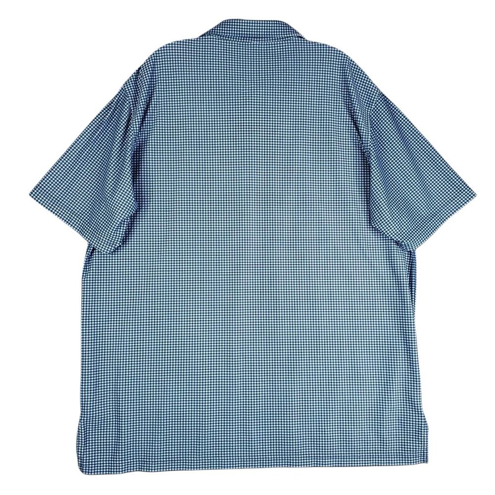 Peter Millar Shirt Summer Comfort Golf Polo Men's XL Blue Gingham SS - Picture 3 of 8